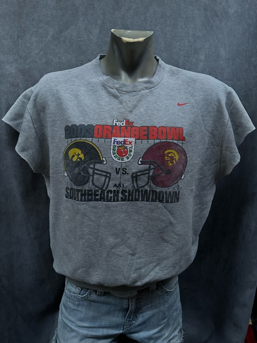 Vintage 2003 orange bowl sweatshirt sleeveless Nike
